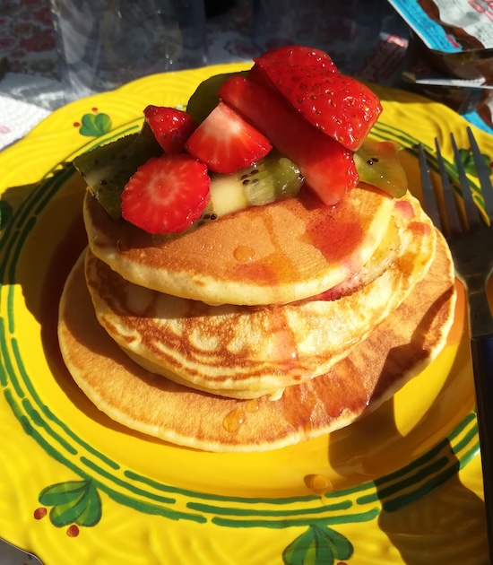 Pancake per colazione al B&B Capo al Piano
